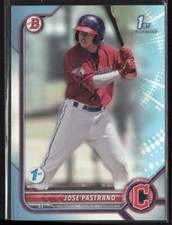 2022 Bowman 1st Edition Jose Pastrano 1st Sky Blue Foil | Cleveland Guardians