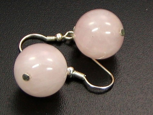 NYC Sterling Orecchini A Sfera In Argento 925 Placcato Oro Rosa, 10 Mm, Donna, Ipoallergenici - 4
