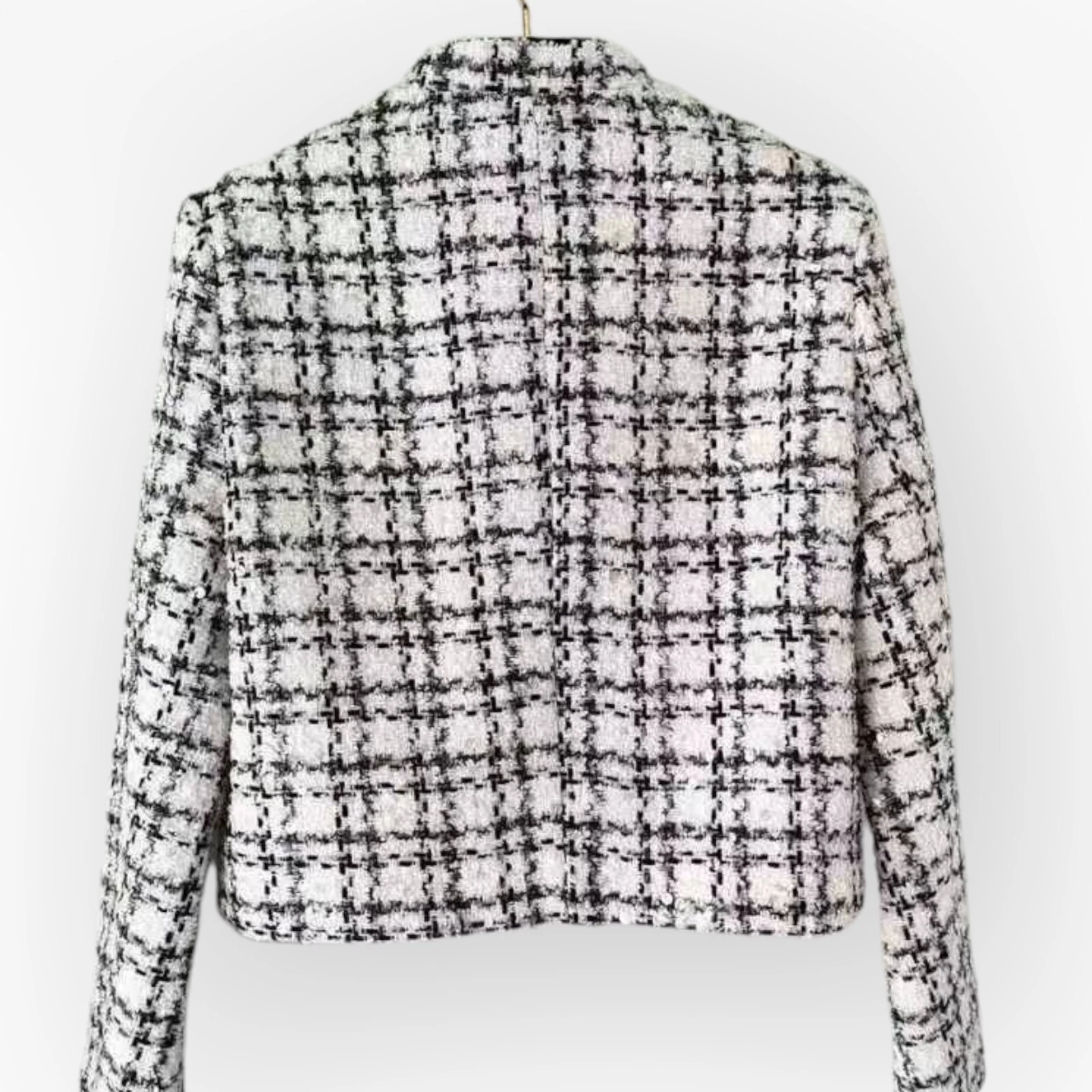 GIACCA CHANEL CHECK TWEED 40 taglia L