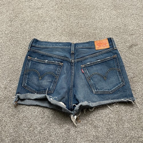 Levis Shorts Adult 30 Blue Cut-Off Button Fly Denim Jorts Summer 3 in Ladies - Picture 5 of 8