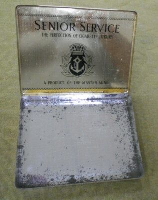 D168. EMPTY LARGE SENIOR SERVICE TOBACCO CIGARETTE TIN - J.A. PATTREIOUEX