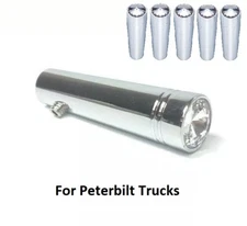 (Set/5) for Peterbilt Clear Toggle Switch Extension 1-7/8 Long Chrome Metal