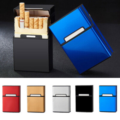 tobacco card storage box Aluminum Metal Tobacco Holder Cigarette Case Storage Pocket Box for 20  Cigarette