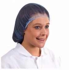 48 x Disposable  Blue Hair Nets, Chef's Hair Nets, Catering Head Nets