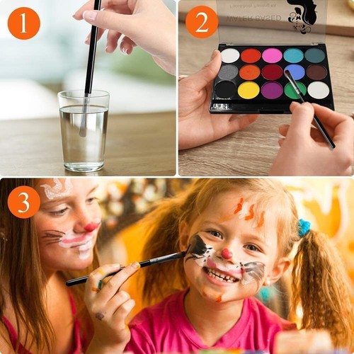 Sicheres Bodypainting Schminke Gesicht Farben Kinder Schminke Fasching Make-up - Bild 10 von 23