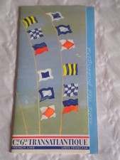 Vintage Passenger list Flandre 25 june 1964 CGT French Line