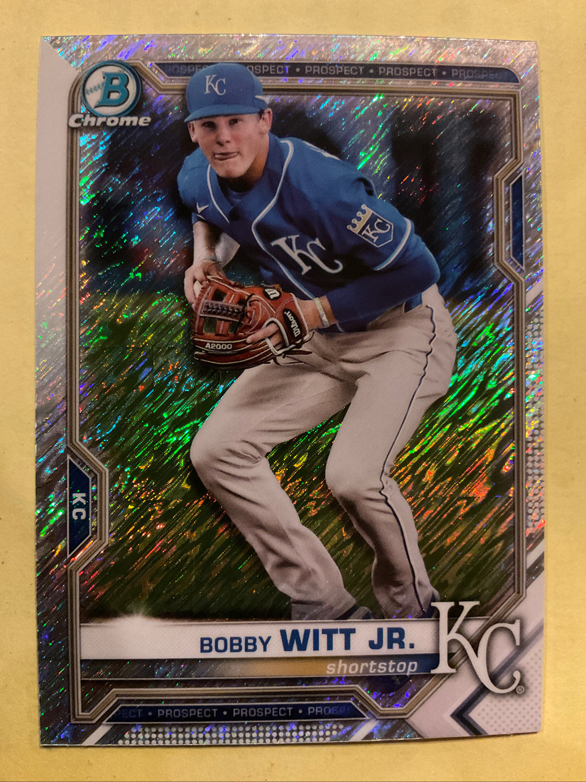 2021 Bowman Chrome Shimmer Refractor BOBBY WITT JR Kansas City ROYALS #BCP-193