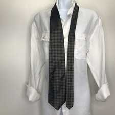 D C by Daniel Craig Green Blue 4" x 54" Graphic Wave Italian Silk Tie