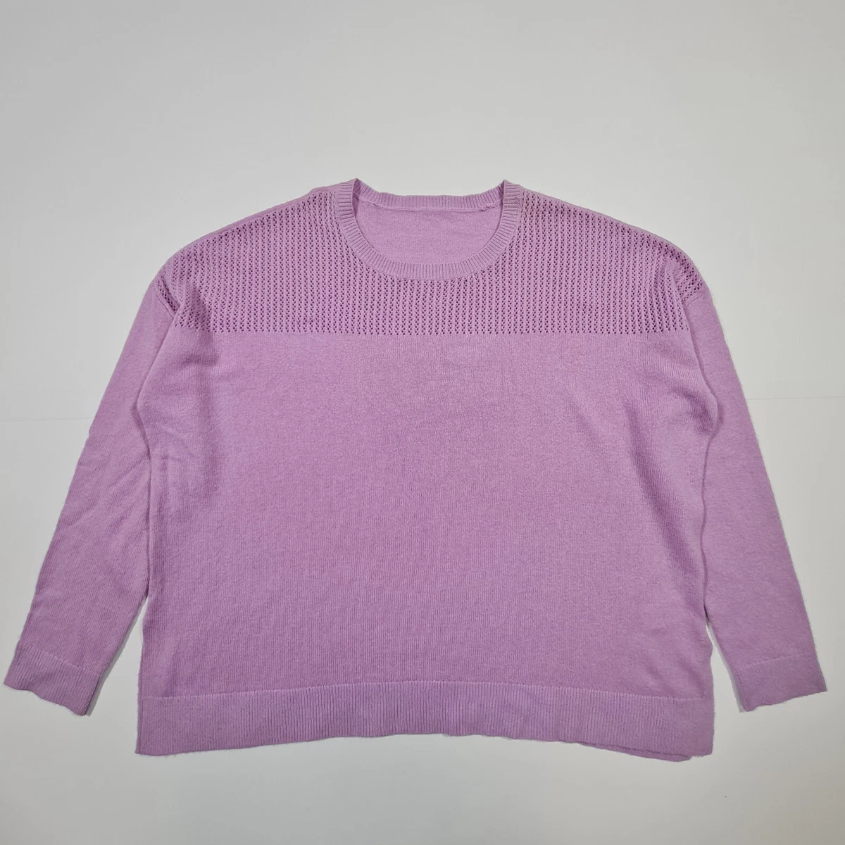 Michael Kors Womens Jumper Purple XL Long Sleeves Wool Cashmere Knit Top