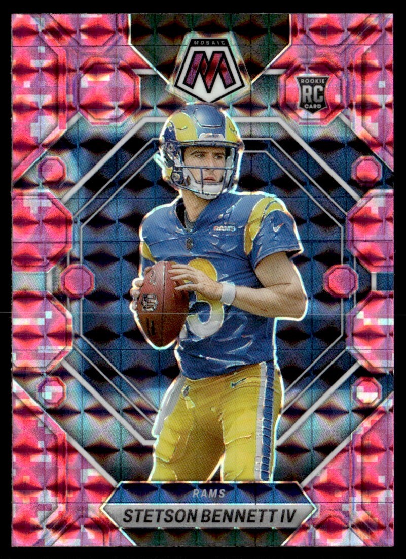 2023 Panini Mosaic Camo Pink Stetson Bennett IV Rookie Los Angeles Rams #362