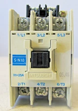 Mitsubishi S-N18 25A Contactor 3 Pole 25 Amps 3 Phase 690V 120V Coil
