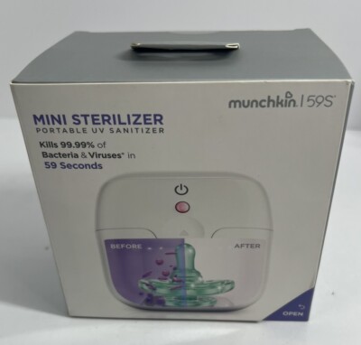 Munchkin UV Mini Pacifier Sterilizer Portable Kills 99% Germs BRAND NEW SEALED