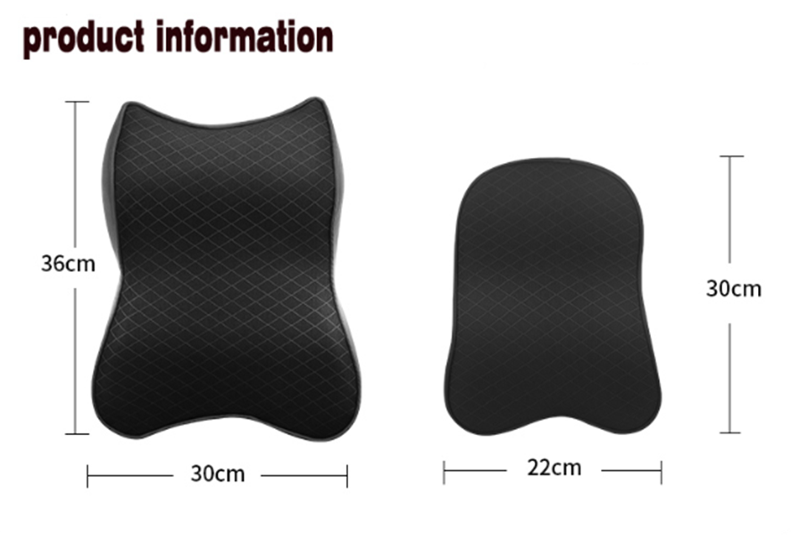 Car Seat Headrest Pad Memory Foam Pillow Head Neck Rest Support Cushion Black eBay