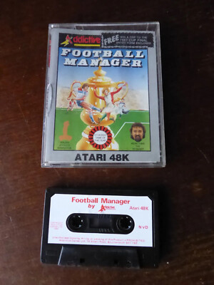 FOOTBALL MANAGER für ATARI 48k 400 800 COMPUTER Vintage Spiel von Addictive - 1986