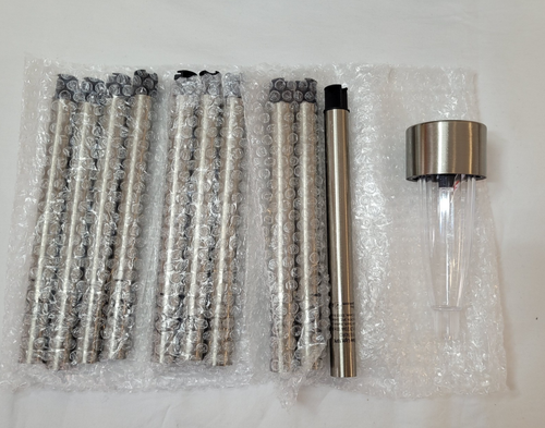 Smart Solar Fluted Stainless Steel Light 10 Pack - Silver. - Picture 4 of 13