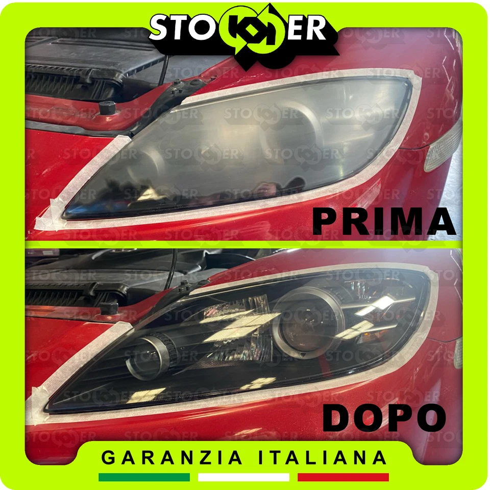 Kit Lucidatura Polimero 800gr Pulizia Rinnova Fari Elimina Graffi Fanali Auto IT - Imagen 2 de 4