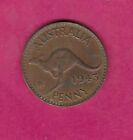 Australia Km36 1943 P Vf-Very Fine Nice Old Antique Wwii Bronze Penny Coin