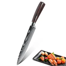 Japanese Kitchen Cleaver Knife Stainless Steel Damascus Style Chef's Knife