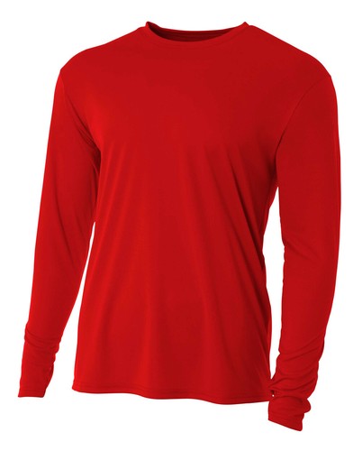 A4 Youth 4oz Micro Poly Interlock Cooling Performance Long Sleeves Crew NB3165 - Picture 21 of 23