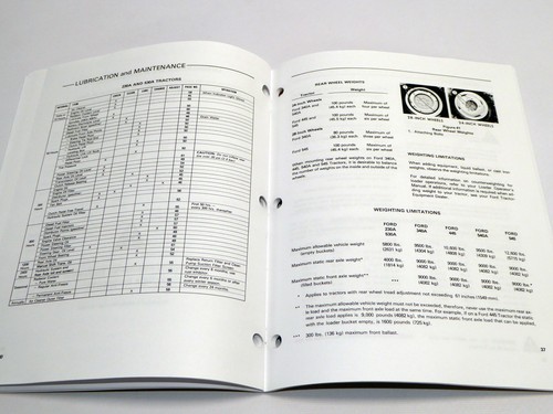 Libro manual de mantenimiento para operadores de tractores Ford 230A,340A,445,530A,540A,545 NUEVO - Imagen 7 de 12