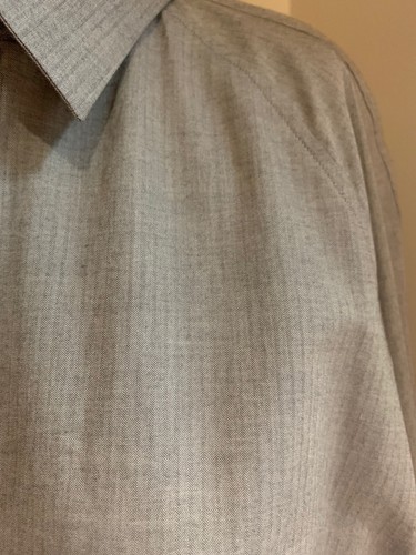 Craig Taylor Long Sleeve Grey Cotton Blouse Sz XL Riley Style NEW Tags - Picture 3 of 10