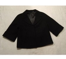 TAHARI Black Brocade 3/4 Sleeve Jacket Blazer 8