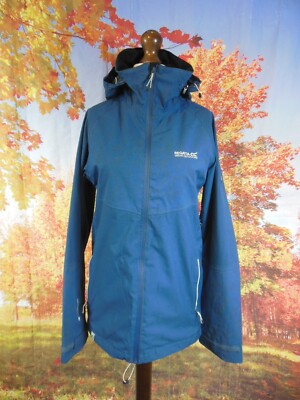 Regatta Great Outdoors blue full zip waterproof Jacket. UK men's size Small