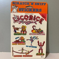 Vintage Decal Specialties BJ Scratch N Sniff Licorice Stickers