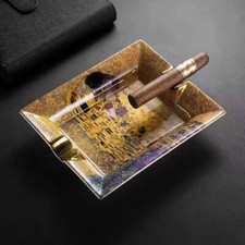 Cigar Ashtray Porcelain Cigarette holder Gustav Klimt Kiss Home decoration Gift