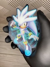 Sonic the Hedgehog Silver 3D Lenticular Car Motion Sticker Decal Peeker