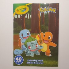 Crayola 48 Page POKEMON Colouring Book Pikachu Charmander Squirtle More NEW