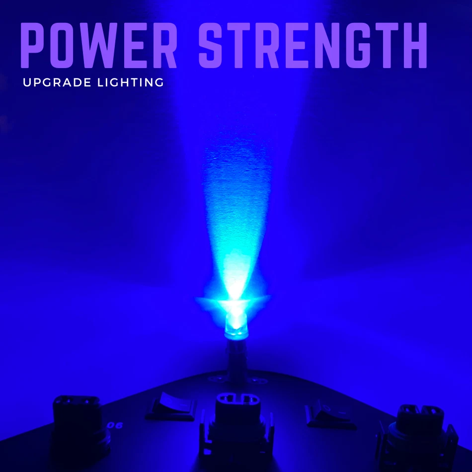 H6w Led Xenon Ice Blue Reversing Light Bulbs 433 434 Bax9s Offset Pins Hid X2 - Image 2 of 4