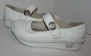 white mary jane nursing shoes