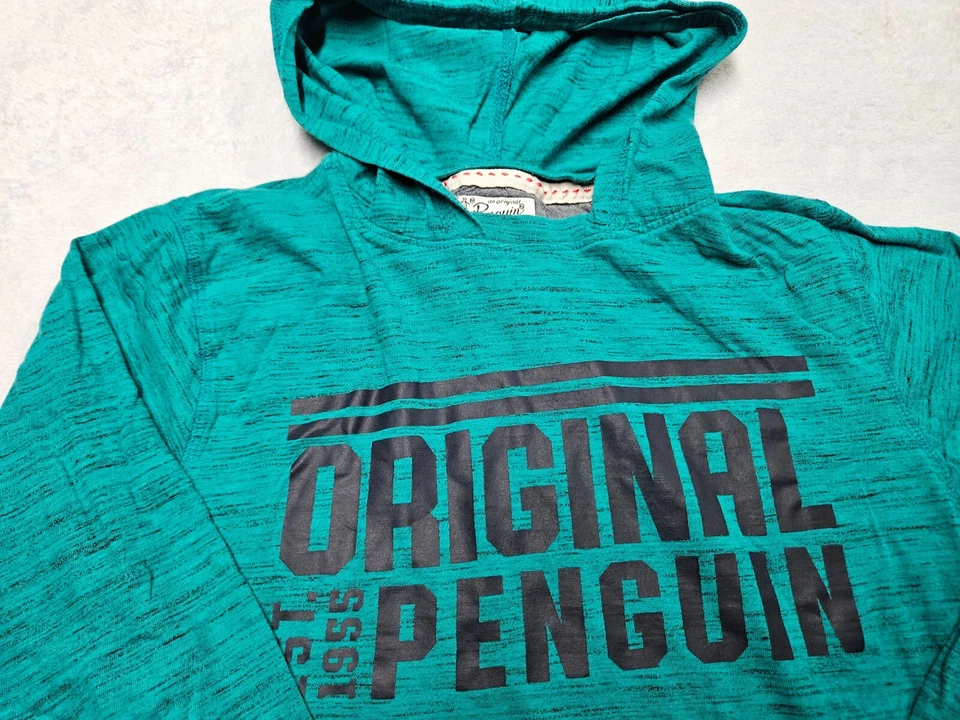 Camisa de manga larga con capucha suave ligera verde pingüino 10/12 Foto 4 de 4