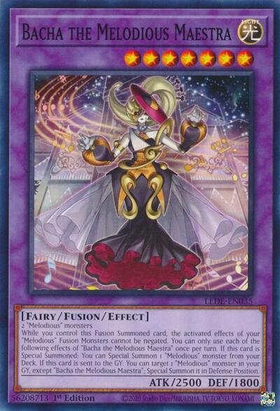 1x Bacha the Melodious Maestra - 1st Editi NM Eng YuGiOh - Legacy