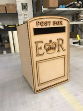 Large Wedding Post Box, Royal Mail, Flat Pack, Unpainted MDF. Cards, Engagement