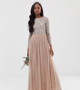taupe blush bridesmaid dresses