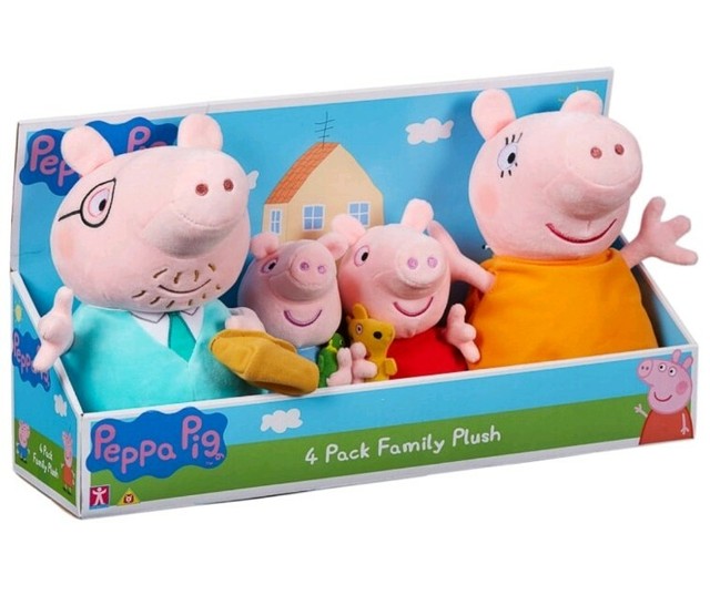 peppa pig family plush toy 4pcs set