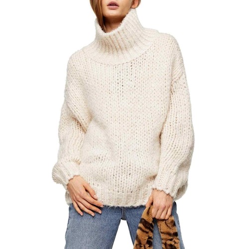 Topshop Chunky Funnel Neck Sweater in 