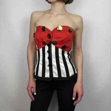 Rare SAINT LAURENT 'RIVE GAUCHE' Corset Vintage 1980s 80s Top Size 40