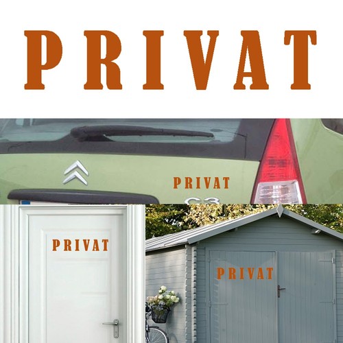 Privat Vinyl-Aufkleber. Sticker Vinyl Of Cut B - Picture 2 of 12