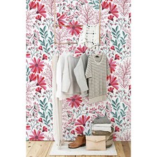 Wall Mural Sticker Boho Bohemian Floral Flowers Traditional Watercolor Garden