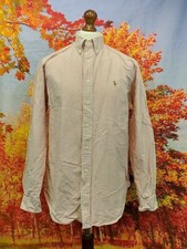 Ralph Lauren white red stripes 100 cotton formal Shirt. UK men's collar 16.5