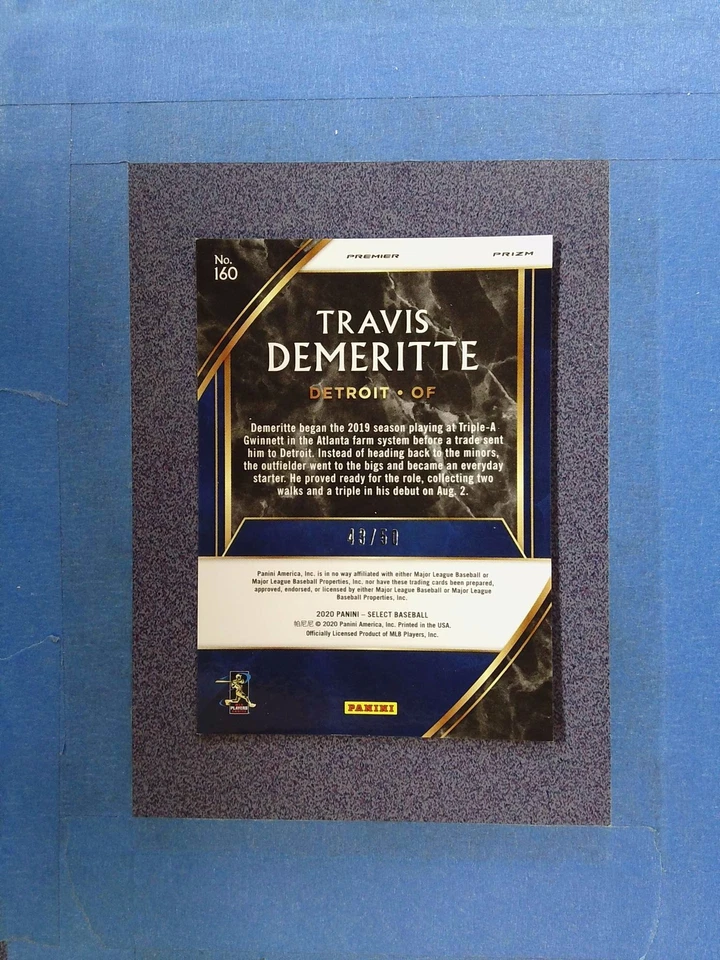 2020 Select TRAVIS DEMERITTE RC 43/50 Silver Detroit Tigers @CT09 - Image 2 of 2