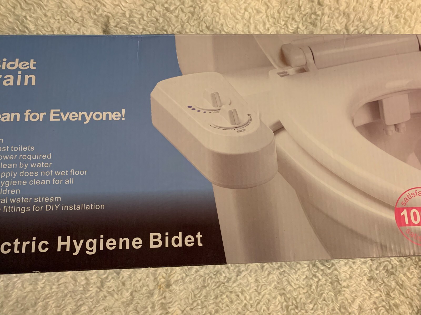 Fullrain Bidet Fresh Water Clean Kit Toilet Seat Attachment Non-Electric NEW