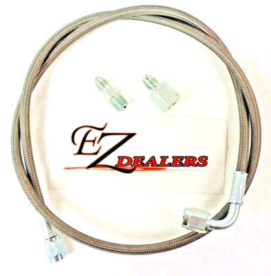 #ad #ad 36quot; Braided Line Gauge Line Kit Str. x 90 degree Oil Fuel Pressure 1 8quot; NPT 3 AN $28.99