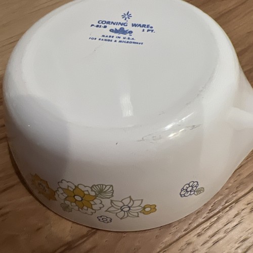 Vintage Corning Ware Floral Bouquet Pattern Roaster Pan & Sauce Pan & P-1-B - Picture 13 of 14