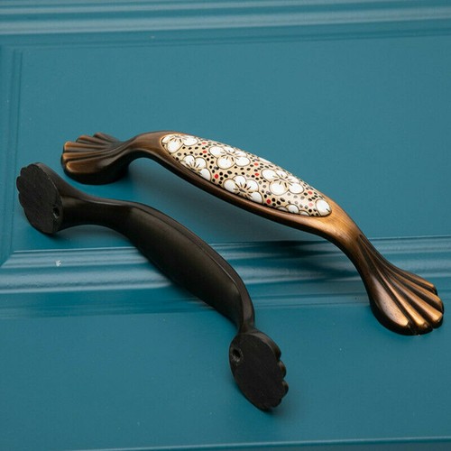 Home Ceramic Cabinet Pulls Handles Retro Drawer Knobs Furniture Handle Hardware - Picture 6 of 21