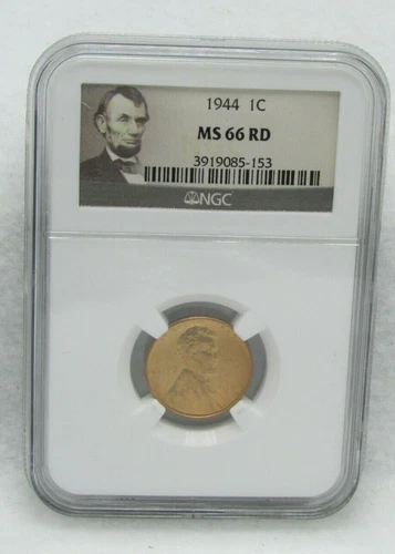 1944 US 1 Cent NGC MS 66 RD