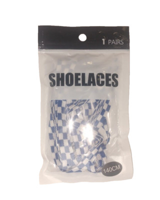 FLAT CHECKERED Athletic SHOE LACES 40'', 47'', 55'' Sneaker Shoes Strings